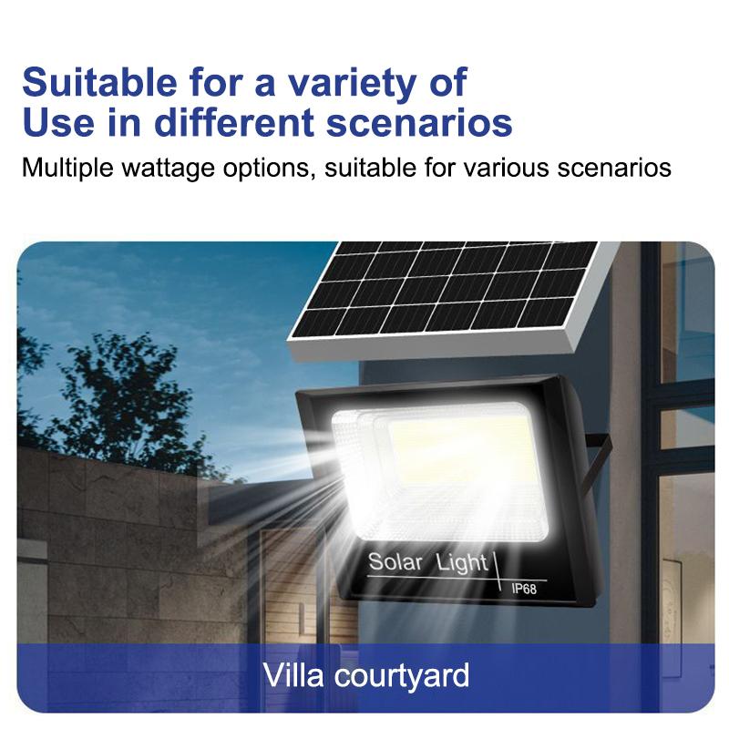 High Bright Solar Outdoor Flood Lamp Energy Saving Led Security Floodlight For Farm Warehouse Patio Exterior Lighting