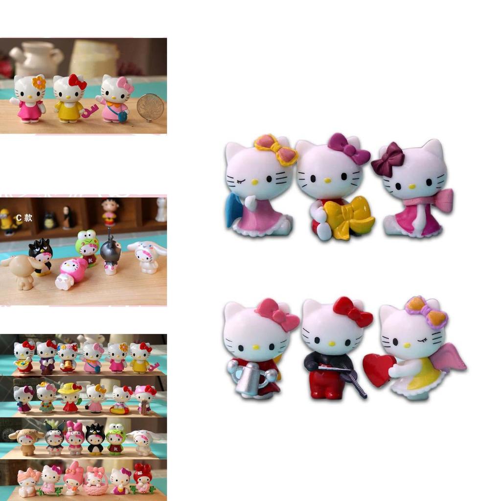 Очаровательный набор из 6 шт. Хелло Китти Куроми Sanrio Милые Куклы Аксессуары Для Коллекционеров