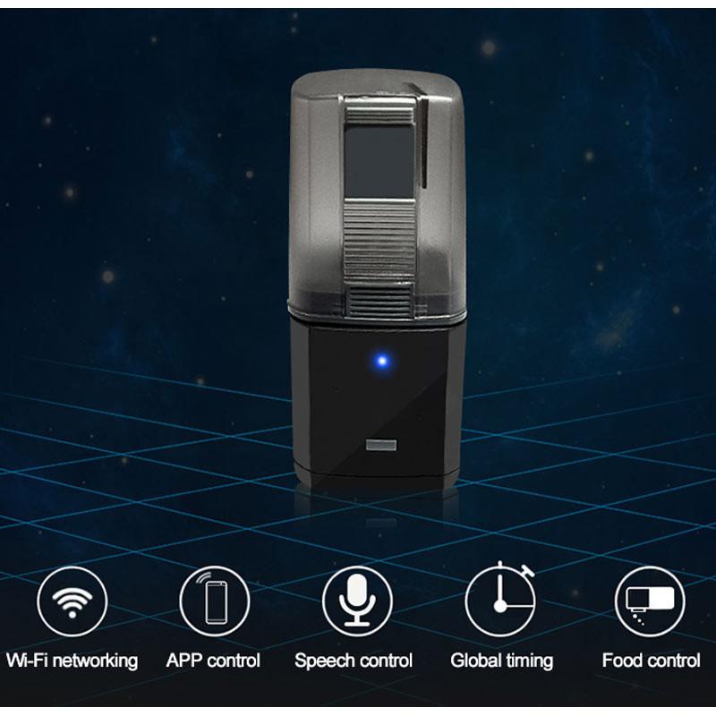 200ml/100ml/450ml/200ml Intelligent Timing Food Dispenser Wifi Smart Phone App Remote Control Fish Feeding Device Automatic Aquarium Fish Tank Feeder