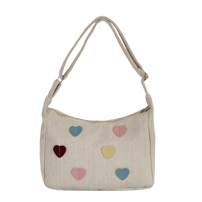 Повседневная холщовая большая сумка женская новая модная вместительная модная сумка-мессенджер для通勤 через плечо сумка-тоут