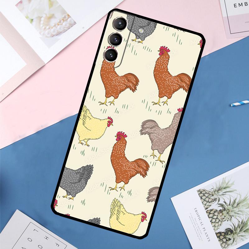 Чехол с рисунком цыпленка для Samsung Galaxy S24 Ultra S21 S22 S23 S25 Ultra S9 S10 Plus S20 FE S25 FE Задняя крышка