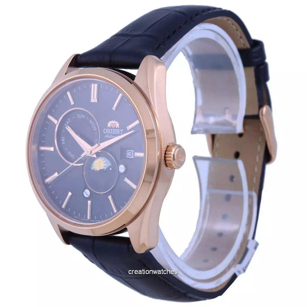 Orient Классические мужские часы Sun & Moon Gen с черным циферблатом, автоматические RA-AK0309B10B RA-AK0309B30B