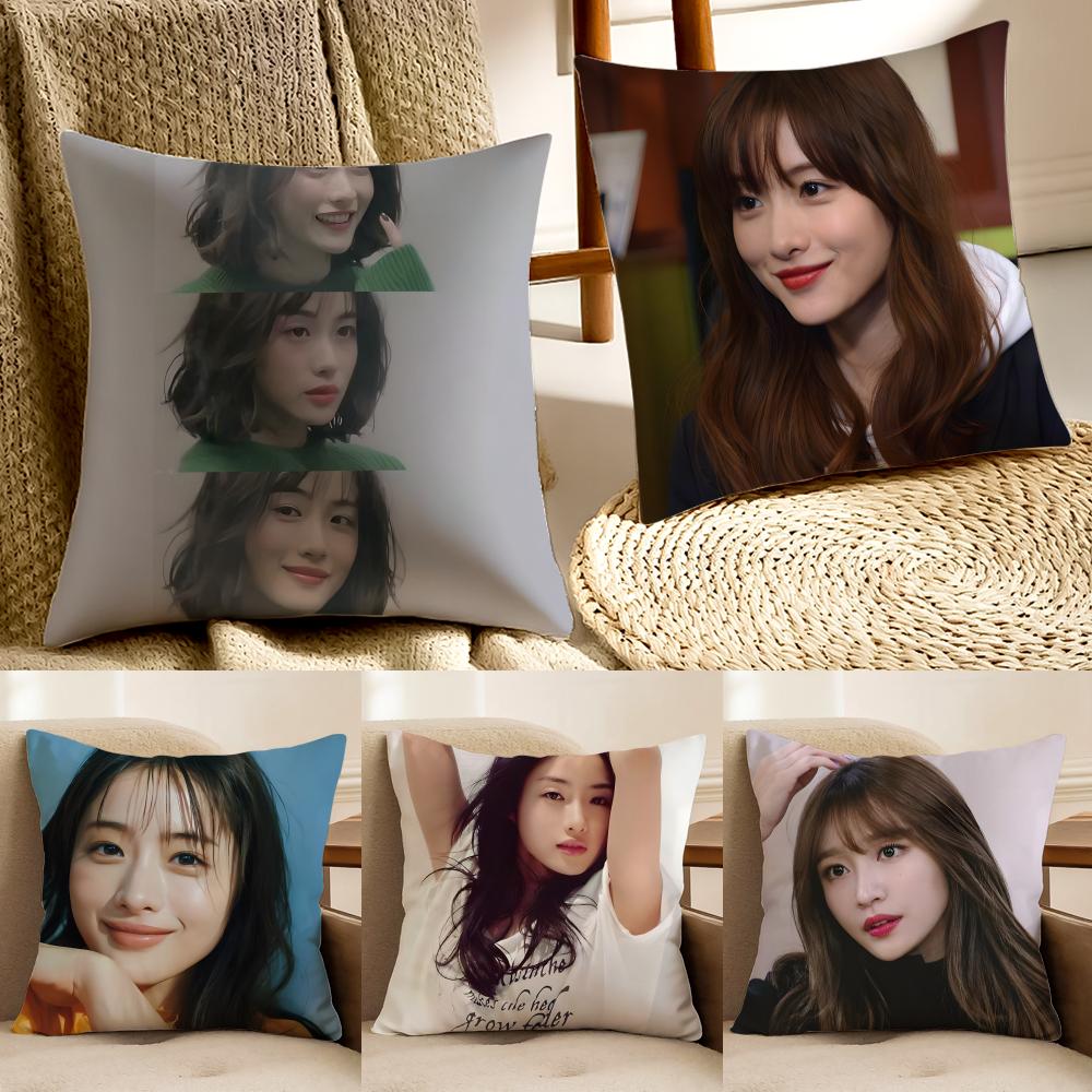 actor charming SSatomi IIshihara Cushion Cover Pillowcase Antidustmite living Room Sofa Decor Cushion Room