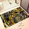 Bumblebee Print Rug, Washable Floor Carpet, For Entryway Dorm Laundry Room Office Study, Home Decor Birthday Christmas Gift