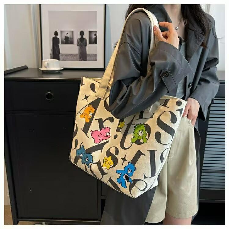 Fashion Big Canvas Handbags for Women Shoulder Bag Ladies Tote Bags Designer Hand Bags Large Capacity Shopping Bags