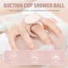 Super Soft Sunflower Suction Cup Bath Ball, 2026 New 2 in 1 Sunflower Bath Ball, Exfoliating Bath Sponge Cleaning Brush, Sponge Mesh Pouf Shower Ball