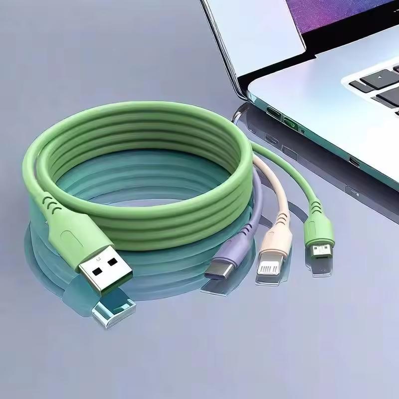 3-в-1 Кабель для быстрой зарядки Универсальный шнур-зарядка Тип C Micro USB Для iPhone Samsung Xiaomi Huawei