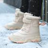 Children Warm Snow Boots Kids Winter Cotton Shoes Non-slip Snow Outdoor Warm Plush Boots High Top Warm Furry Footwear Waterproof Warm Sneakers