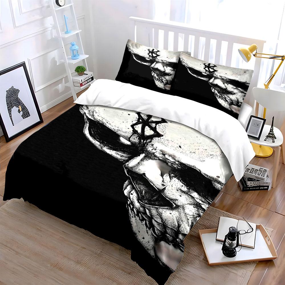 Skull with crisscross pattern. Bedding sets Duvet cover sets Duvet covers Pillowcases(1 * Duvet Cover 2 * Pillowcases without duvet insert)