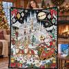 Santa Claus Coloring Flannel Blanket 2026 All Season Office Nap Soft