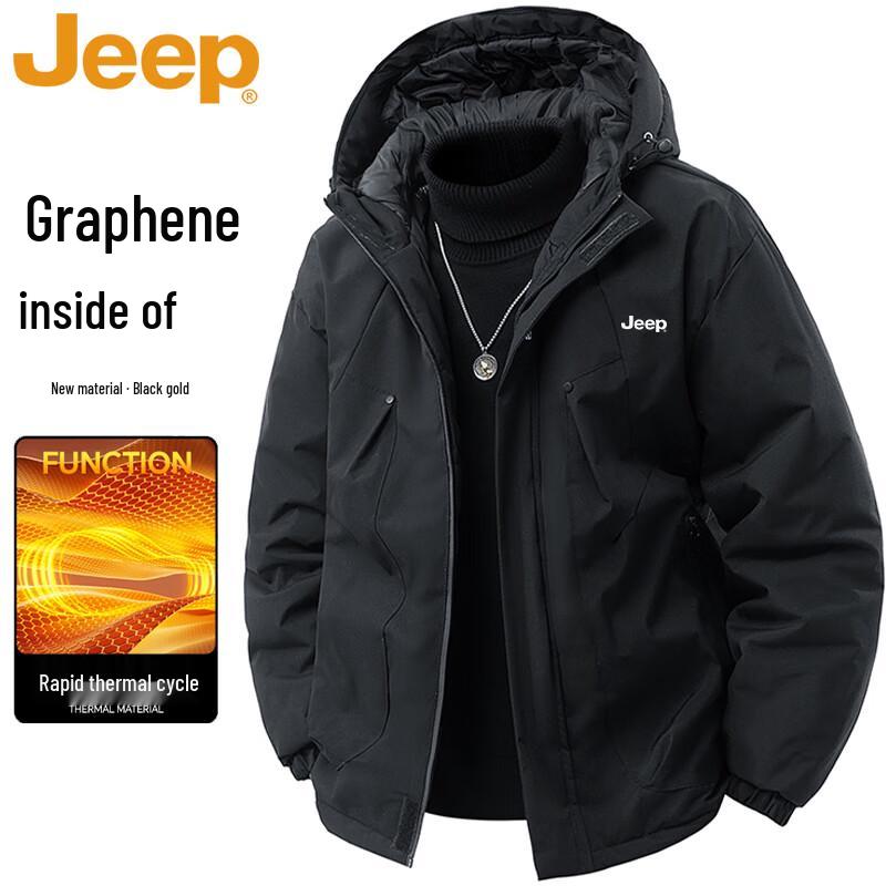 JEEP Men's Hooded Padded Casual Outdoor Jacket