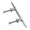6/8/10 inch 316 Stainless Steel Heavy Duty Stud Mount Flat Top Cleat for Boat Dock Open Cleats Marine Accessories