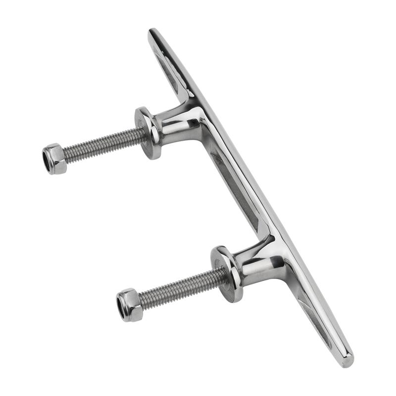 6/8/10 inch 316 Stainless Steel Heavy Duty Stud Mount Flat Top Cleat for Boat Dock Open Cleats Marine Accessories