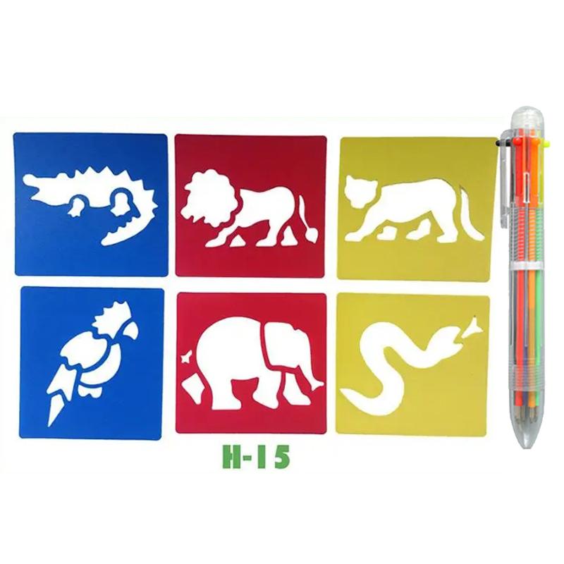 Трафареты для рисования своими руками Разные стили Моющиеся Многоразовые Шаблоны мультяшных форм для школы офиса Образовательный художественный шаблон TMZ