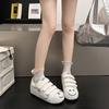 Толстоподошвенные туфли на липучках с большим носком женские новые уродливые и милые туфли на плоской подошве с внутренней платформой повседневная обувь персонализированные женские кеды