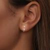 Silver Cosmic Shooting Star Crystal Stud Earrings 925 Silver