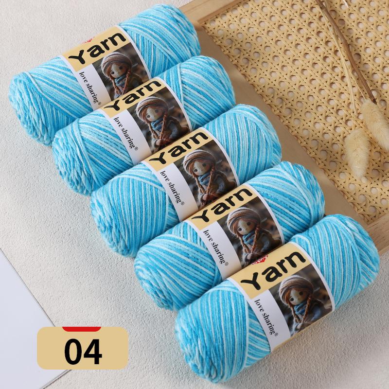 500g Gradient Dyed Colorful Yarn, Rainbow Yarn with Multiple Colors,