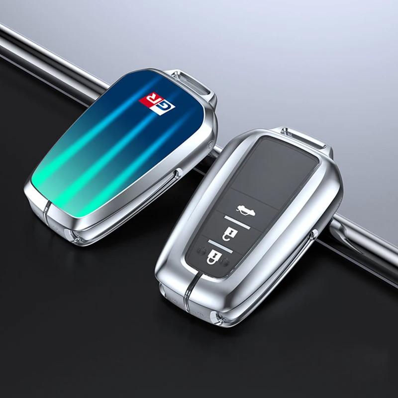 Автомобильный металлический сплав, дистанционный чехол для ключей для GR Sport Gazoo Racing C-HR RAV4 Mirai Avensis Prado, автоаксессуары, Стайлинг