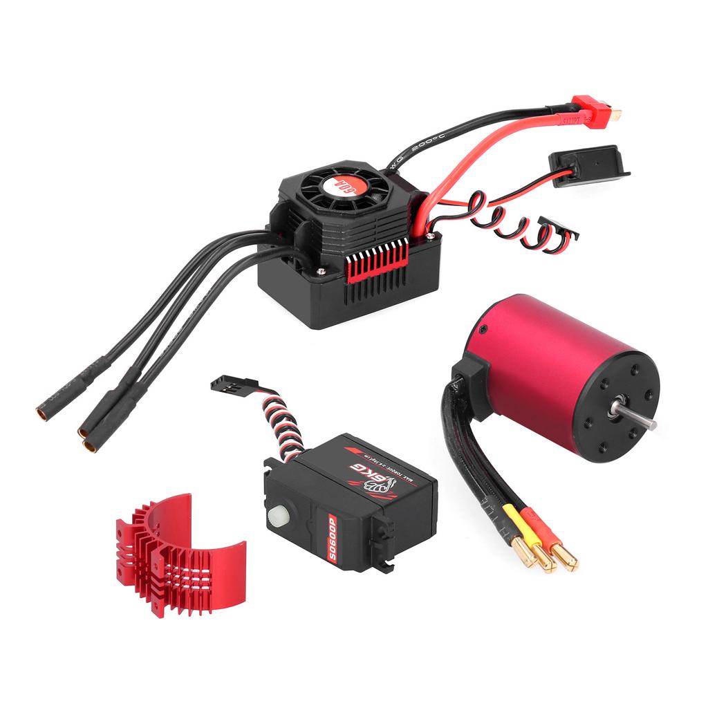 Двигатель SURPASSHOBBY 3650 4500KV с охлаждающим кожухом + 60A ESC + Металлическое серво 6 кг (S0600M) Рычаг 25T