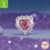 Magic Pink Love Diy Bracelet Beaded, French Retro Style S925 Sterling Silver Beads Loose Beads