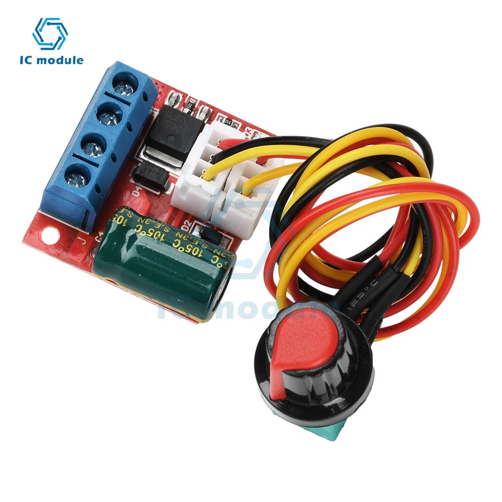 Мини 5A ШИМ Модуль регулятора скорости двигателя DC 4.5-35V Драйвер бесщеточного двигателя Диммер для светодиодов Переключатель управления скоростью
