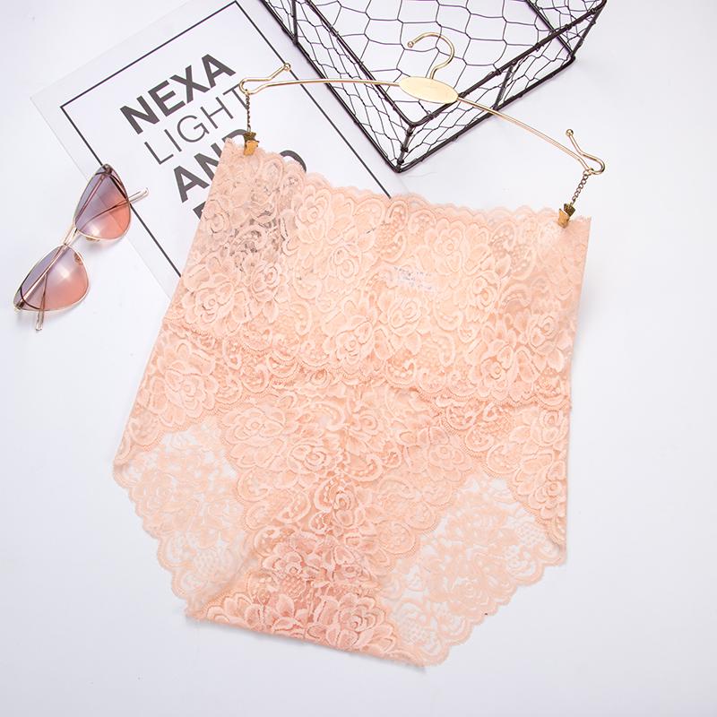 Women's Plus Size Panties High Waist Boxer Briefs Comfortable Transparent Lace Underwear Lingerie