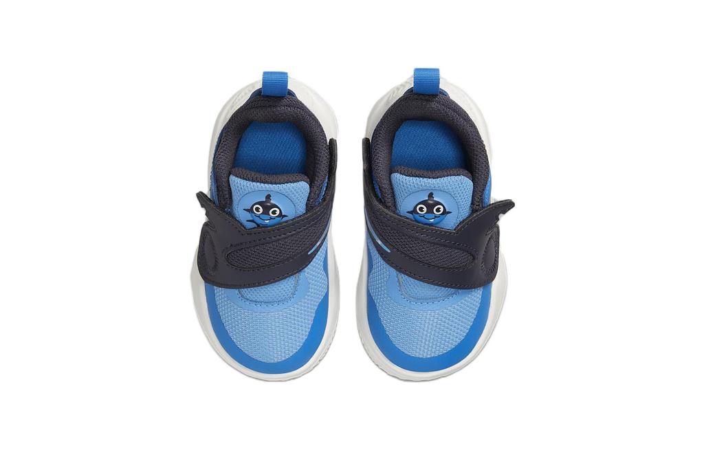 Nike Team Hustle D 11 Lil TD Износостойкие Низкие Детские Кроссовки Сине-Белые Для Младенцев и Малышей DV8993-400