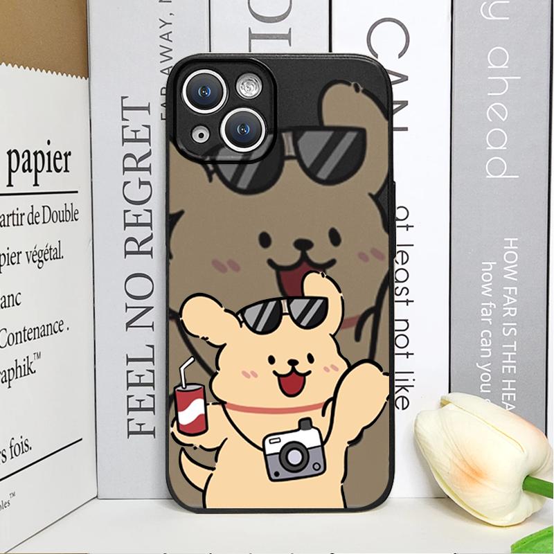Забавный Мультяшный Щенячий Пара Чехол для Телефона для IPhone 17 16 11 12 13 14 15 Pro Max XR X XS Mini 8 7 Plus Чехлы Модный Любительский Fundas
