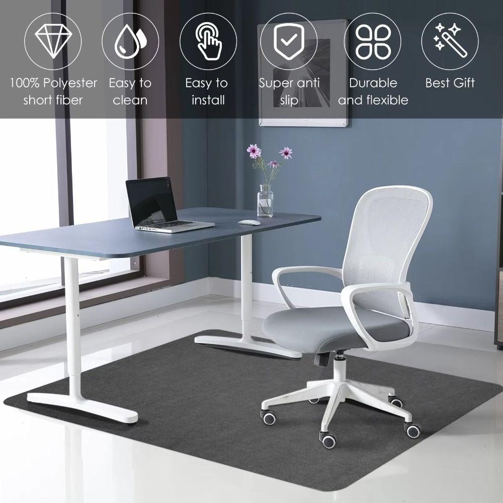 Anti Slip Office Chair Mat Non Adhesive Rolling Wheelchair Carpet  Wood Floor Protection