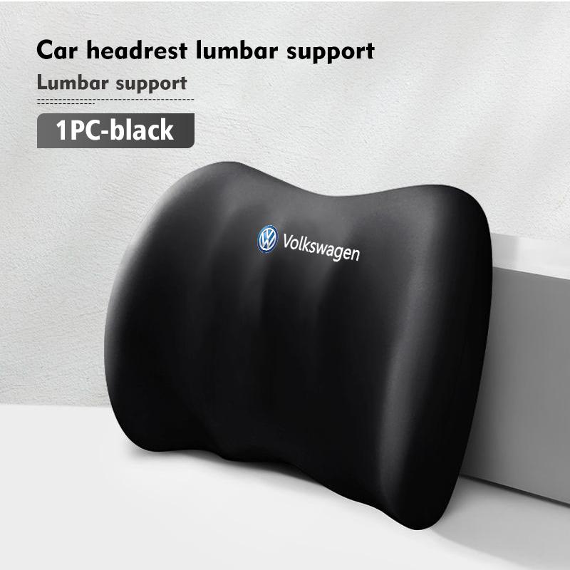 LEG1 Car Seat Headrest Lumbar Cushion Waist Protector Neck Pillow For Volkswagen VW Scirocco Jetta Beetle Golf 4 5 6 Passat Polo B5