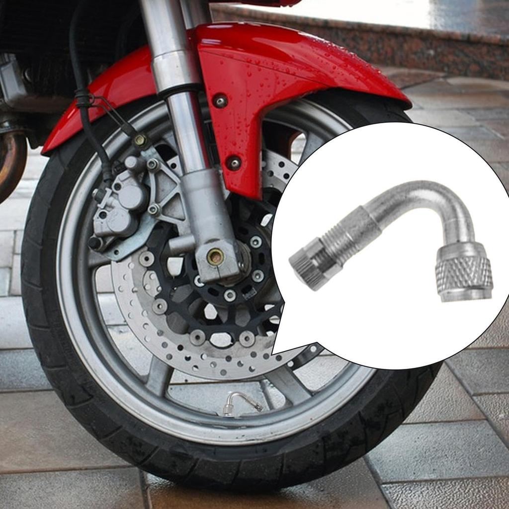 Motorcycle Air Valve, Tire Valve Extension Adapter, 90° Extension, L-Shaped Air Valve, For Moped