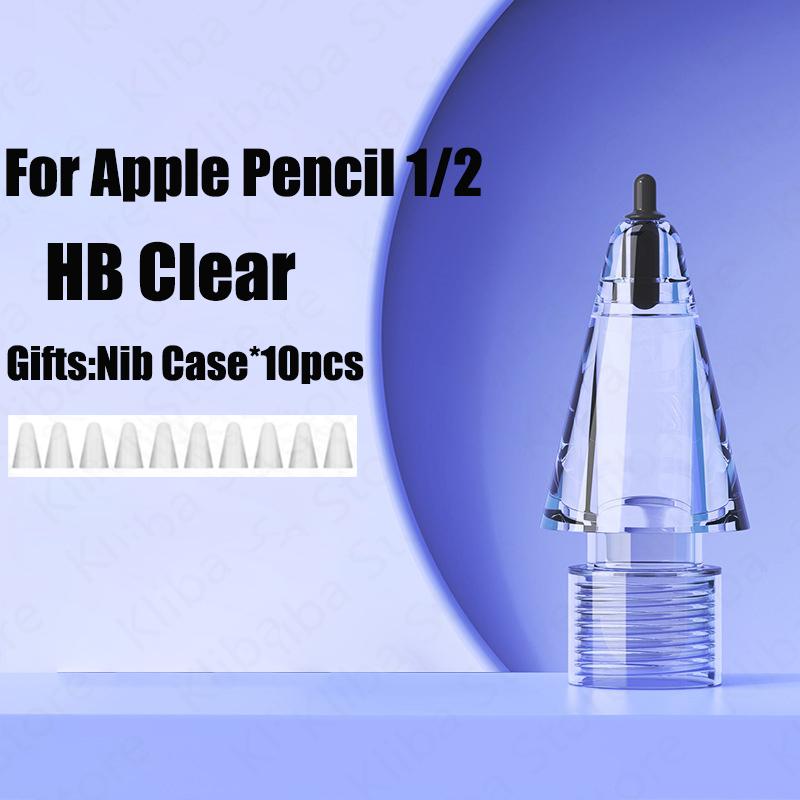 Наконечники для Apple Pencil 1/2 поколения, сменные, кристально-алмазные, для iPad Pencil 1/2, износостойкие наконечники для стилуса