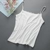 Women's Slim Fit Large Top with Strap Tank Top Spring and Summer Lace Underlay Black White
