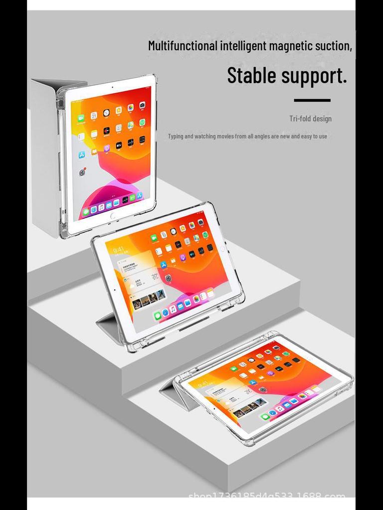 "Кожаный защитный чехол со слотом для ручки для iPad 10.2 & Air 4/5, Мягкий чехол"