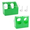 Pigeon Multi-Purpose Cage Hanging Food Box With Lid 1/2/4-Holes Anti-Spill Racing Pigeon Trough Feeder Pet Bird Supplies 1/2Pcs