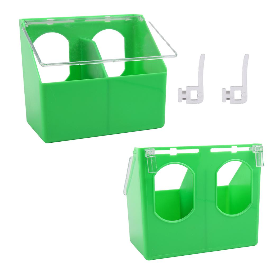Pigeon Multi-Purpose Cage Hanging Food Box With Lid 1/2/4-Holes Anti-Spill Racing Pigeon Trough Feeder Pet Bird Supplies 1/2Pcs