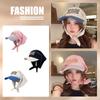 Women's Spring And Summer Sweet Embroidered Baseball Cap Korean Fashion Preppy Style, Adjustable Size