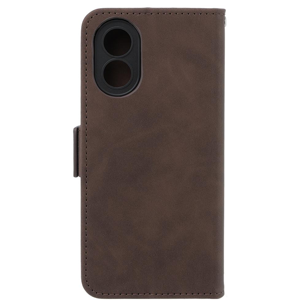 Flip Case for Oppo A38 / A18, Card Slot, Brown