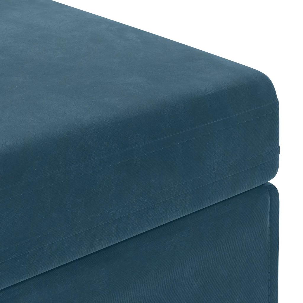 Stool Blue 41 x 41 x 40 cm Velvet and Engineered Wood