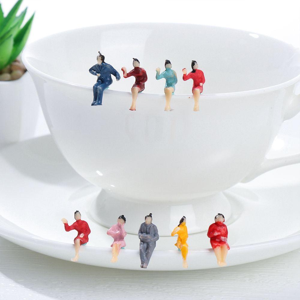 Pose 1:87 ABS Material Train Scenery Sit People Figures Model Building Passengers DIY Character