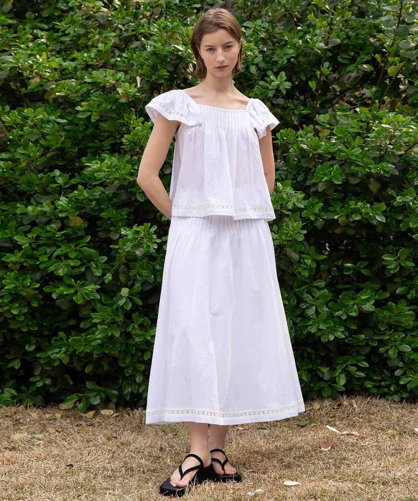 J Mark New York Cotton Skirt - White