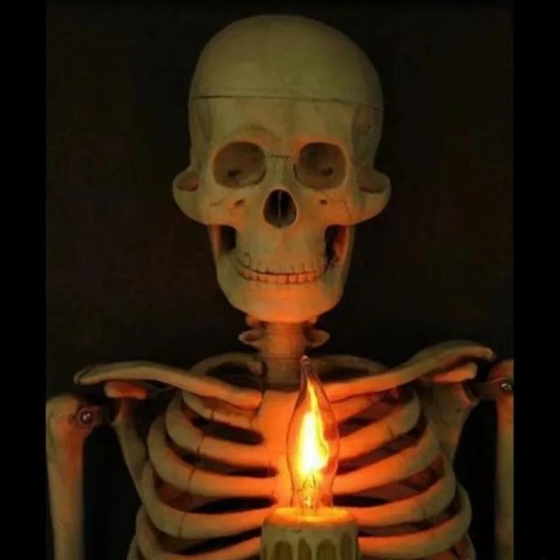 Популярная фоторамка со скелетом на Хэллоуин, свеча, лампа, горячая распродажа, изделия из смолы, подвеска для дома, украшение атмосферы