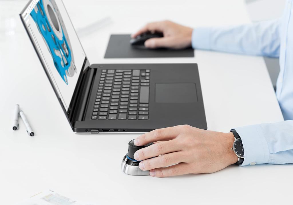 3Dconnexion CAD Mouse SpaceMouse Wireless Kit 2 with Bluetooth Compatible USB-C (3DX-700136 SMWK2)