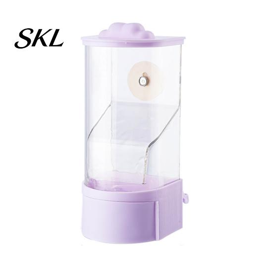 Dust-proof Bird Feeder Automatic Parrot Food Dispenser, No Mess Cage with Perch, Easy Clean Anti-Splash Pull-Out Drawer for Parakeets Budgies