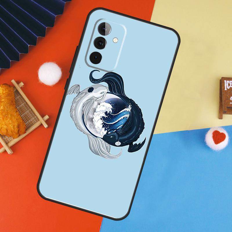 Koi Fish Yin Yang Art Case For Samsung Galaxy A54 A34 A14 A55 A35 A33 A53 A13 A23 A17 A06 A16 A56 A36 A52 A32 A15