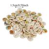100pcs Mixed Color Decorative Wooden Buttons 2 Holes Mixed Printing Buttons  DIY Projects