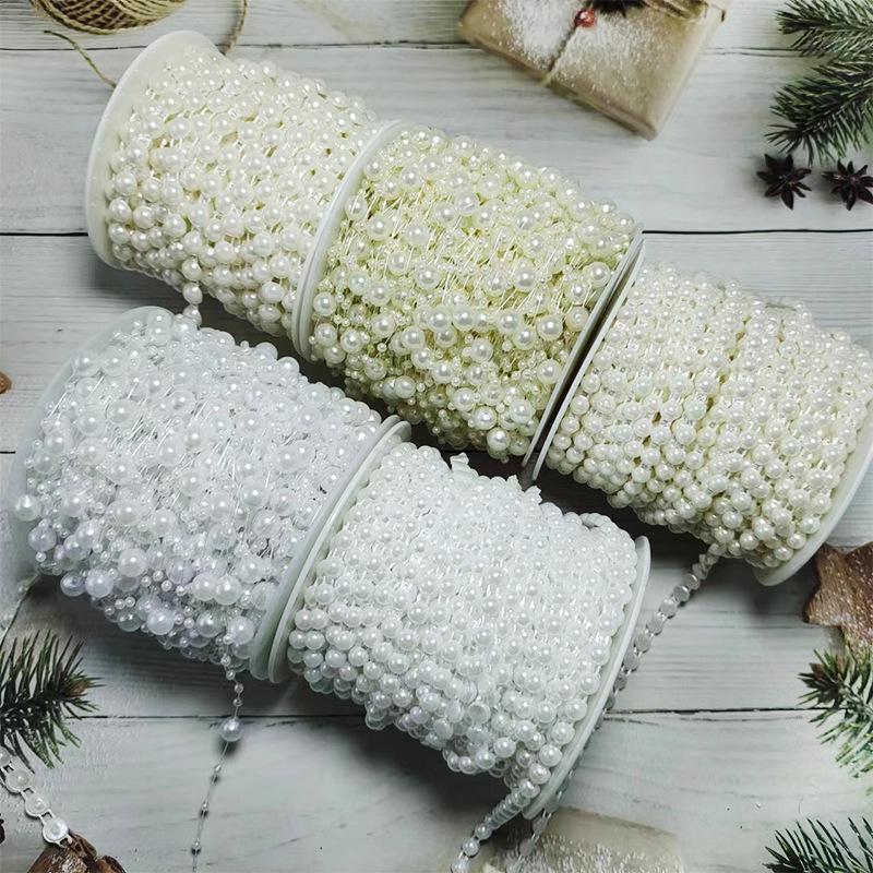 Ручная работа Свадебные жемчужные нити для DIY подарочных коробок, упаковки цветов, ожерелий и декоративной ленты