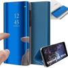 Protective Case - PROSHOP - for Samsung S22Ultra - Mirror Effect - Translucent Window - Blue