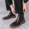Мужские ботинки мартин осенние в британском стиле высокие кожаные ботинки мужские ботинки челси внешнеторговые большого размера модные кожаные ботинки мужские