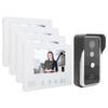 7in TFT 2?Wire Systerm Visual Doorbell Intercom System Night Vision Door Phone with 4 Displays